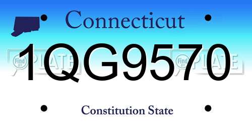 1QG9570 Connecticut License Plate