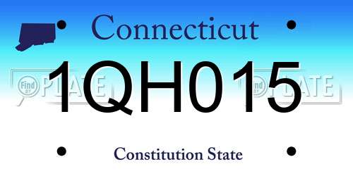 1QH015 Connecticut License Plate