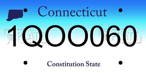 1QOO060 Connecticut License Plate