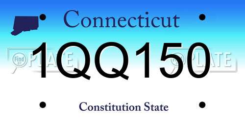 1QQ150 Connecticut License Plate