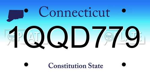 1QQD779 Connecticut License Plate