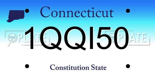 1QQI50 Connecticut License Plate