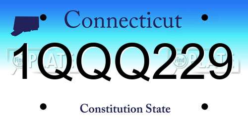 1QQQ229 Connecticut License Plate