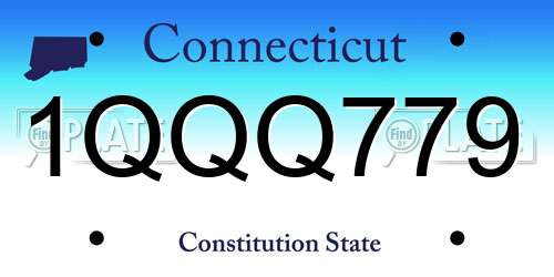 1QQQ779 Connecticut License Plate