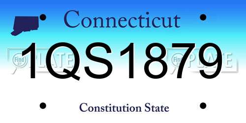 1QS1879 Connecticut License Plate