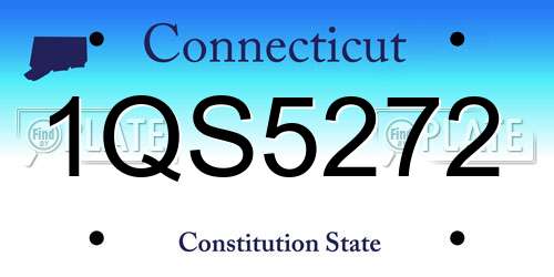 1QS5272 Connecticut License Plate