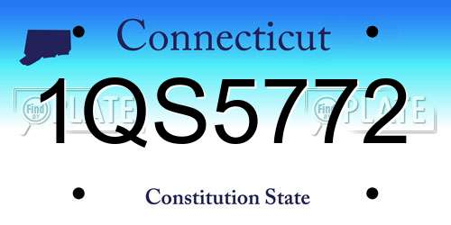 1QS5772 Connecticut License Plate