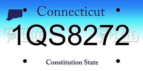 1QS8272 Connecticut License Plate