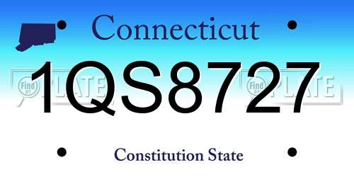 1QS8727 Connecticut License Plate