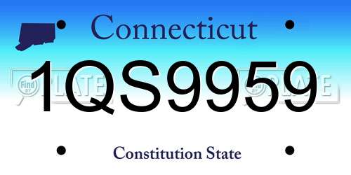 1QS9959 Connecticut License Plate