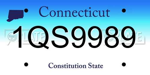 1QS9989 Connecticut License Plate