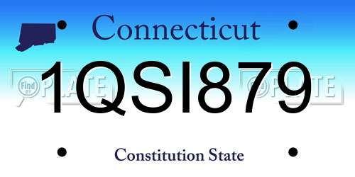 1QSI879 Connecticut License Plate