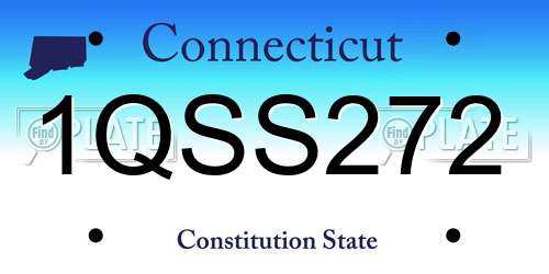 1QSS272 Connecticut License Plate