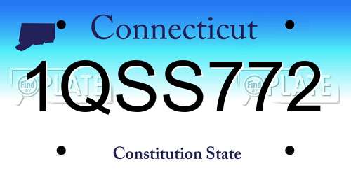 1QSS772 Connecticut License Plate