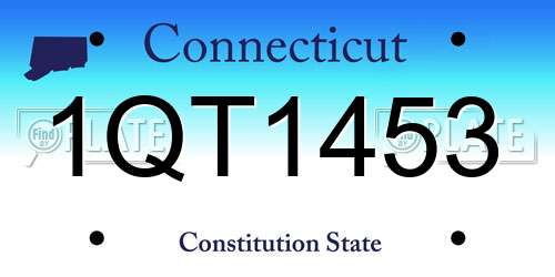 1QT1453 Connecticut License Plate