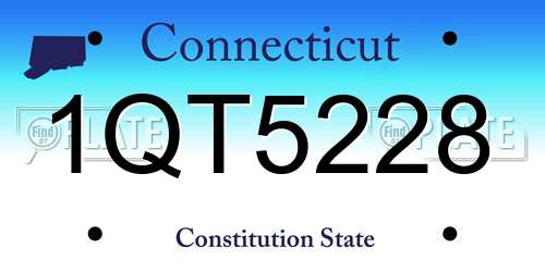1QT5228 Connecticut License Plate