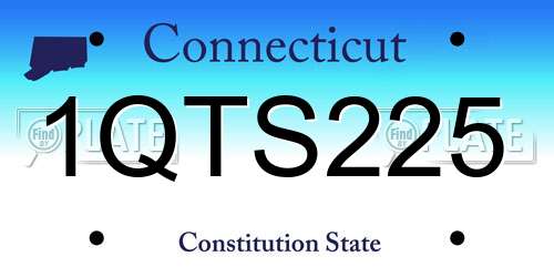 1QTS225 Connecticut License Plate