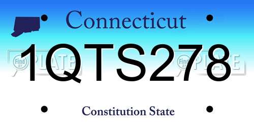 1QTS278 Connecticut License Plate