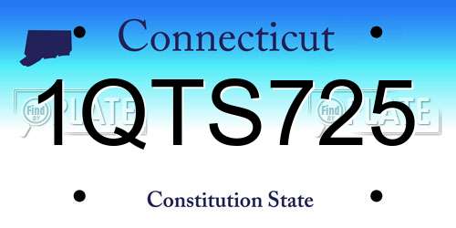 1QTS725 Connecticut License Plate