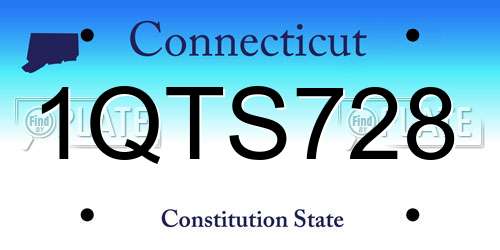 1QTS728 Connecticut License Plate