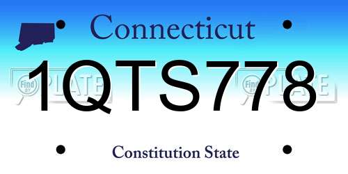1QTS778 Connecticut License Plate
