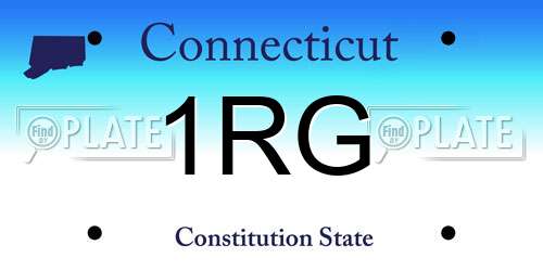 1RG Connecticut License Plate