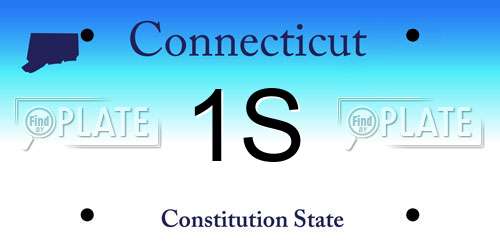 1S Connecticut License Plate