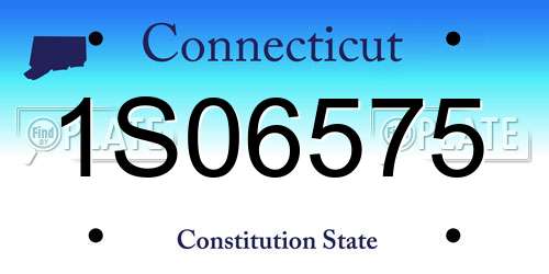 1S06575 Connecticut License Plate