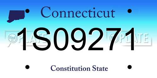 1S09271 Connecticut License Plate