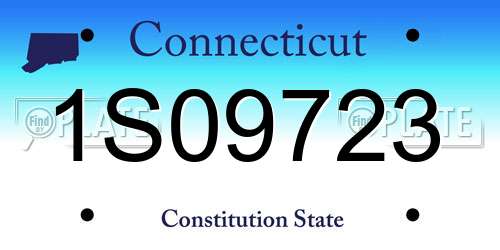 1S09723 Connecticut License Plate