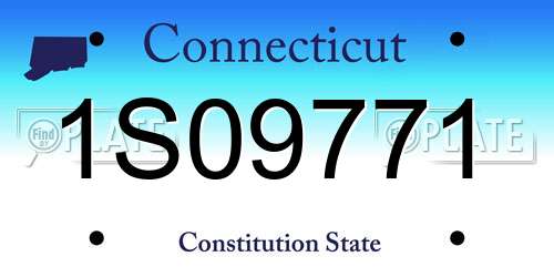 1S09771 Connecticut License Plate