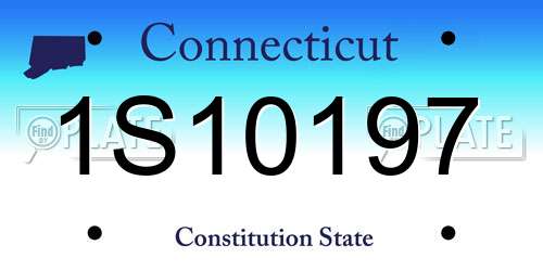 1S10197 Connecticut License Plate