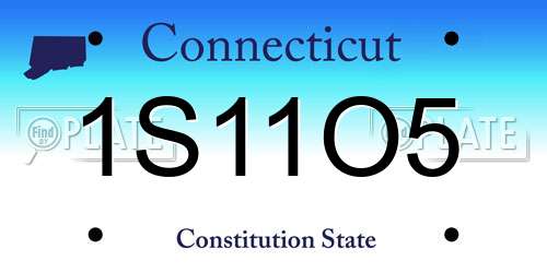 1S11O5 Connecticut License Plate