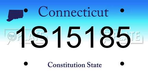 1S15185 Connecticut License Plate