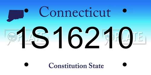 1S16210 Connecticut License Plate