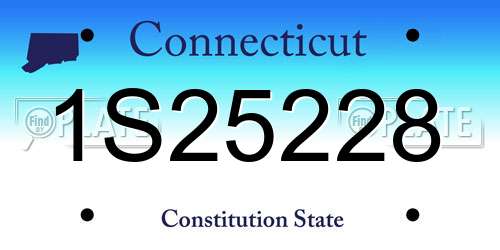 1S25228 Connecticut License Plate