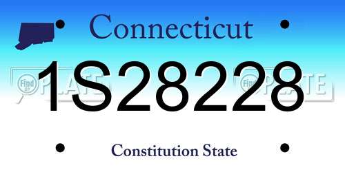 1S28228 Connecticut License Plate