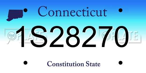 1S28270 Connecticut License Plate
