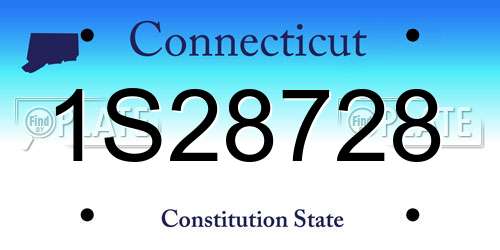 1S28728 Connecticut License Plate