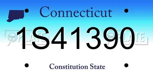 1S41390 Connecticut License Plate