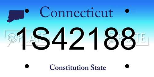 1S42188 Connecticut License Plate