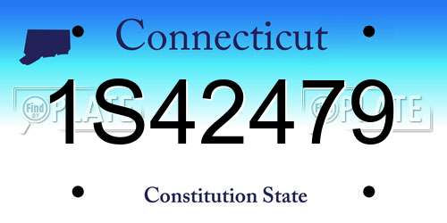1S42479 Connecticut License Plate
