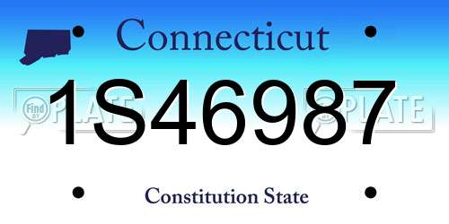 1S46987 Connecticut License Plate