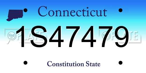 1S47479 Connecticut License Plate