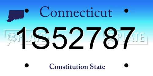 1S52787 Connecticut License Plate