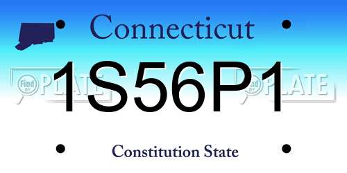 1S56P1 Connecticut License Plate