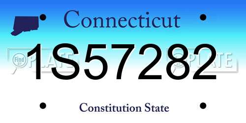1S57282 Connecticut License Plate