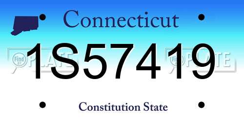 1S57419 Connecticut License Plate