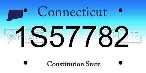 1S57782 Connecticut License Plate