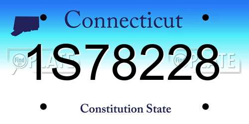 1S78228 Connecticut License Plate